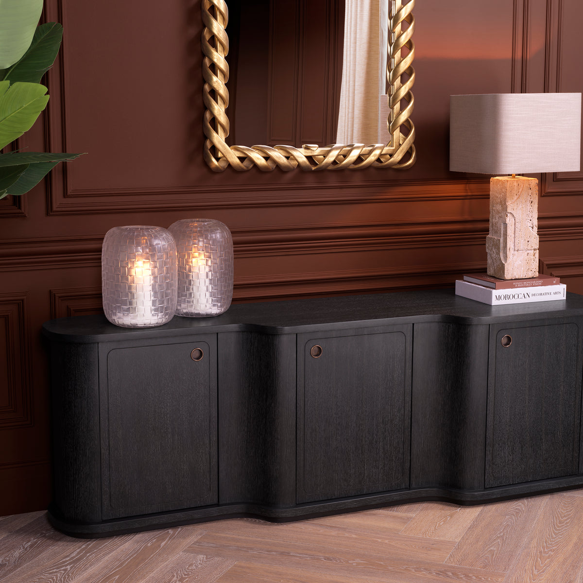 Mirror Casone antique gold finish by Eichholtz