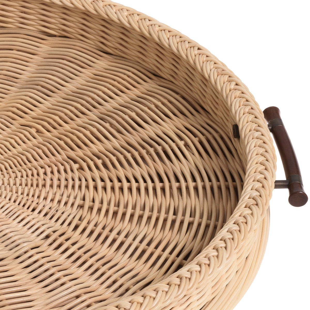 Tray Vimini S natural rattan by Eichholtz