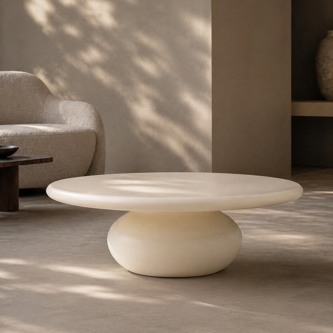 Rolo Coffee Table Matte Beige by Tommy Franks