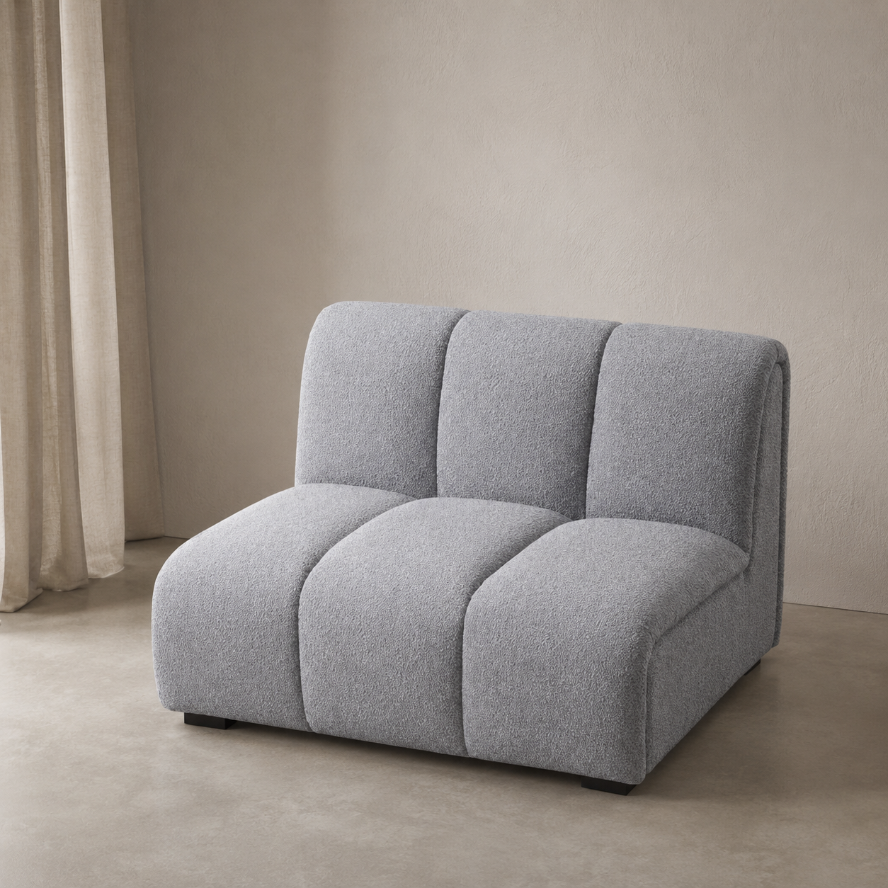 Ralph Boucle Graphic Grey Sofa Single Unit by Liang & Eimil