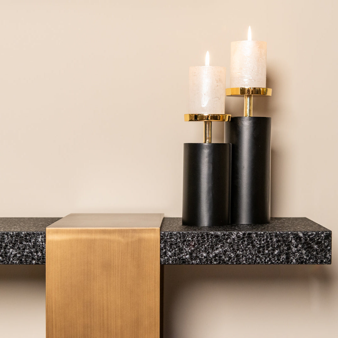 Alexander Jones Bazel Black & Gold Console Table by Richmond Interiors