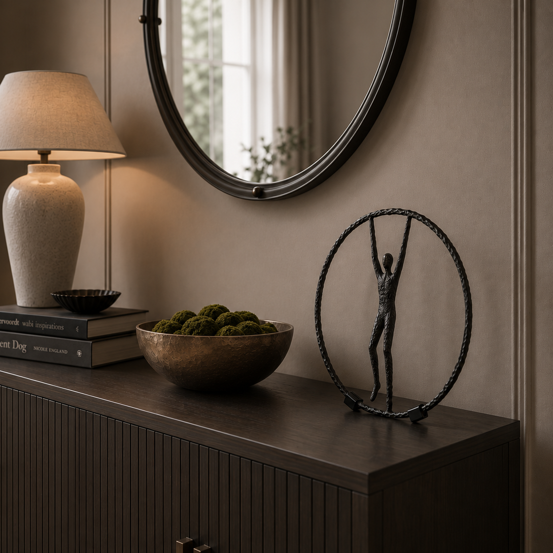 Riley Sculpture - Black Zin Alloy by Liang & Eimil