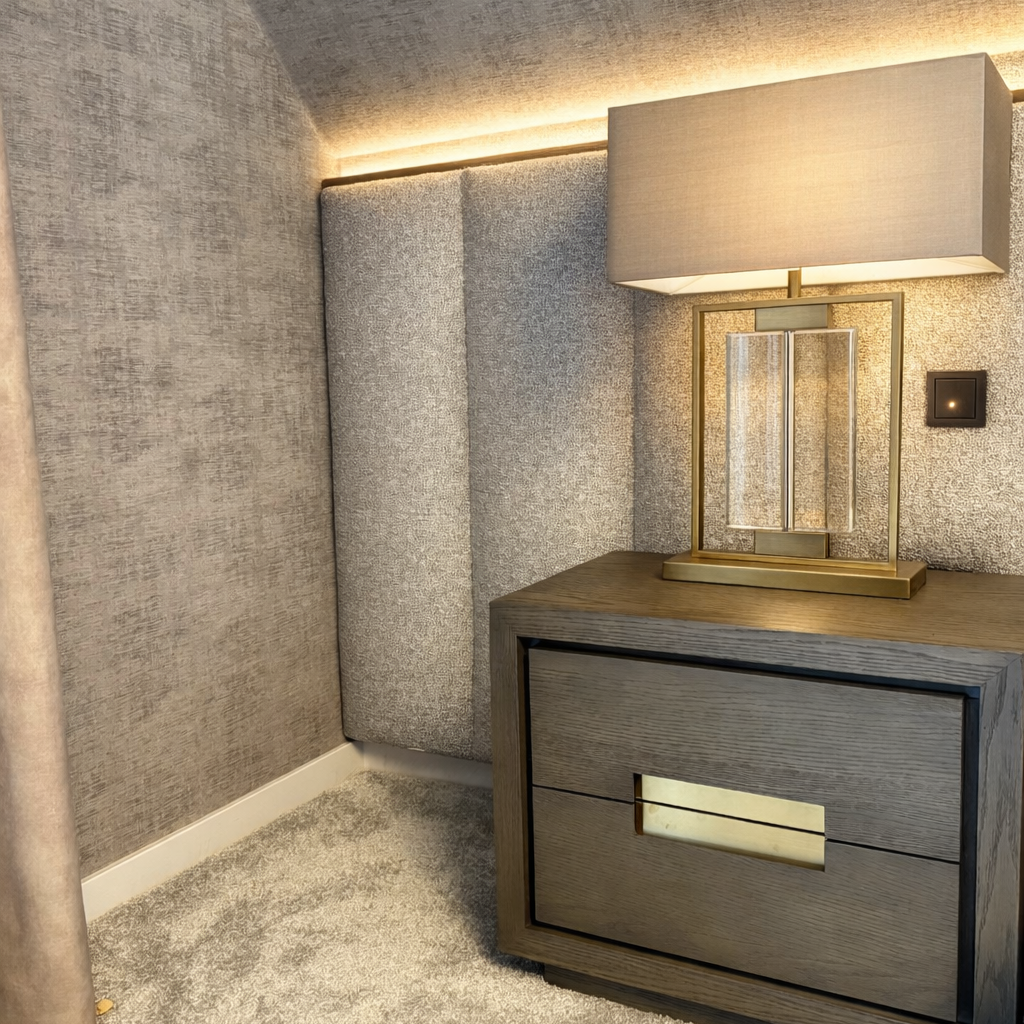 Ryston Antique Brass & Crystal Table Lamp by RV Astley
