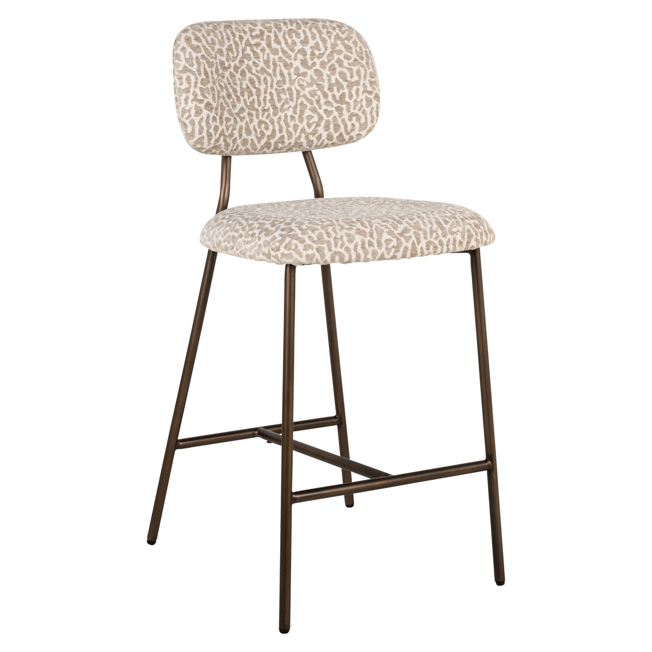 Xenia Beige Leopard Counter Stool (Set of 2) by Richmond Interiors