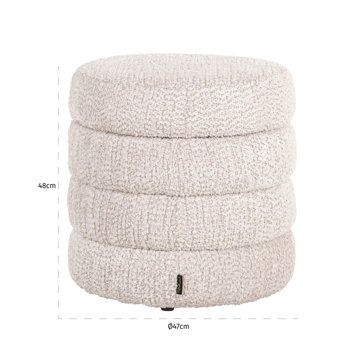 Pouffe & Footstool Adele brown chunky by Richmond Interiors