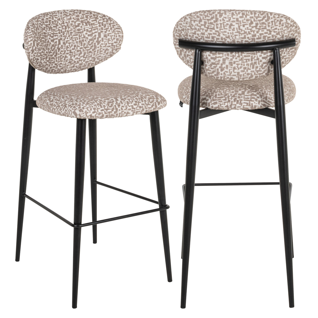 Dantes Natural Geo Bar stool by Richmond Interiors