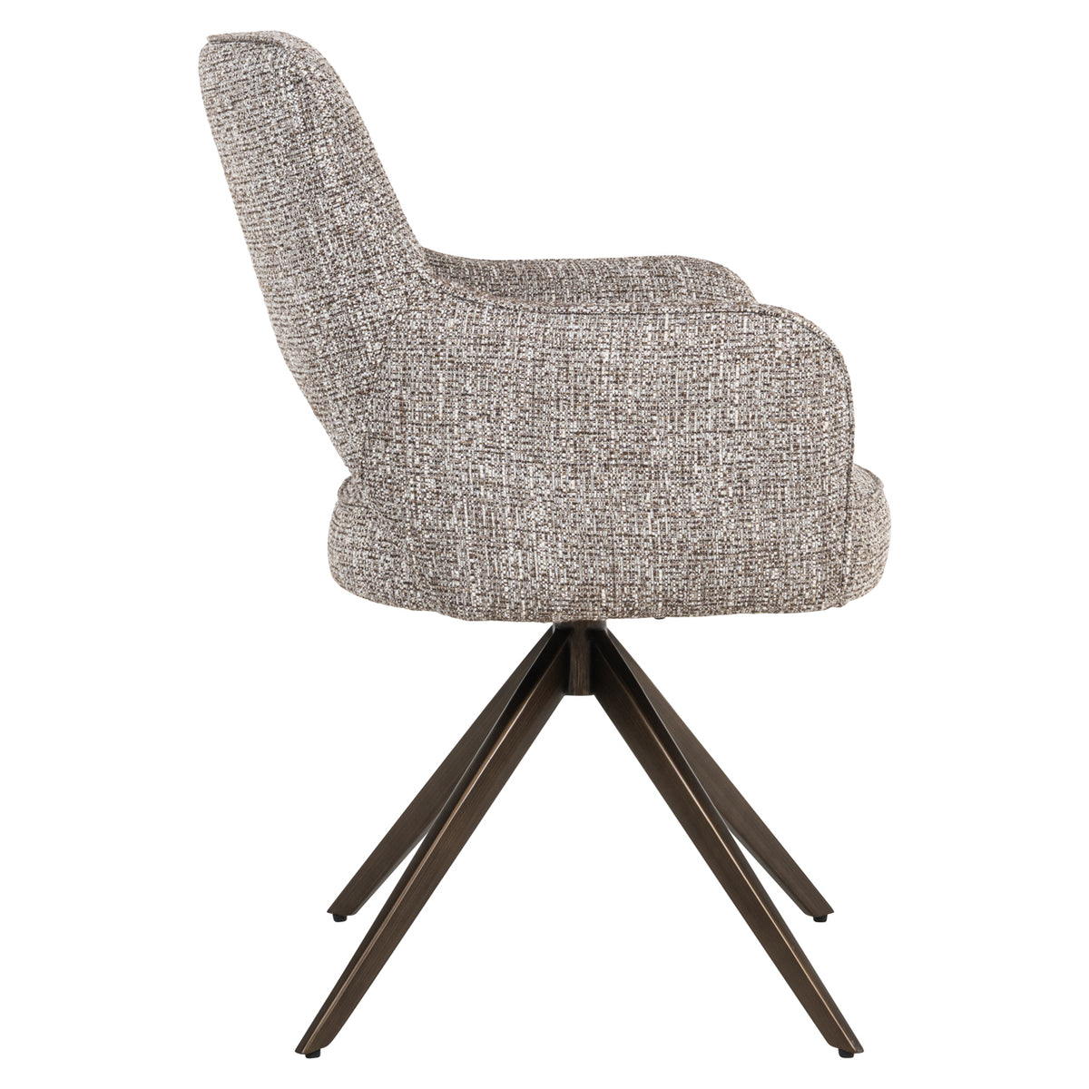 Dining chair Ginerva earth tweed swivel by Richmond Interiors