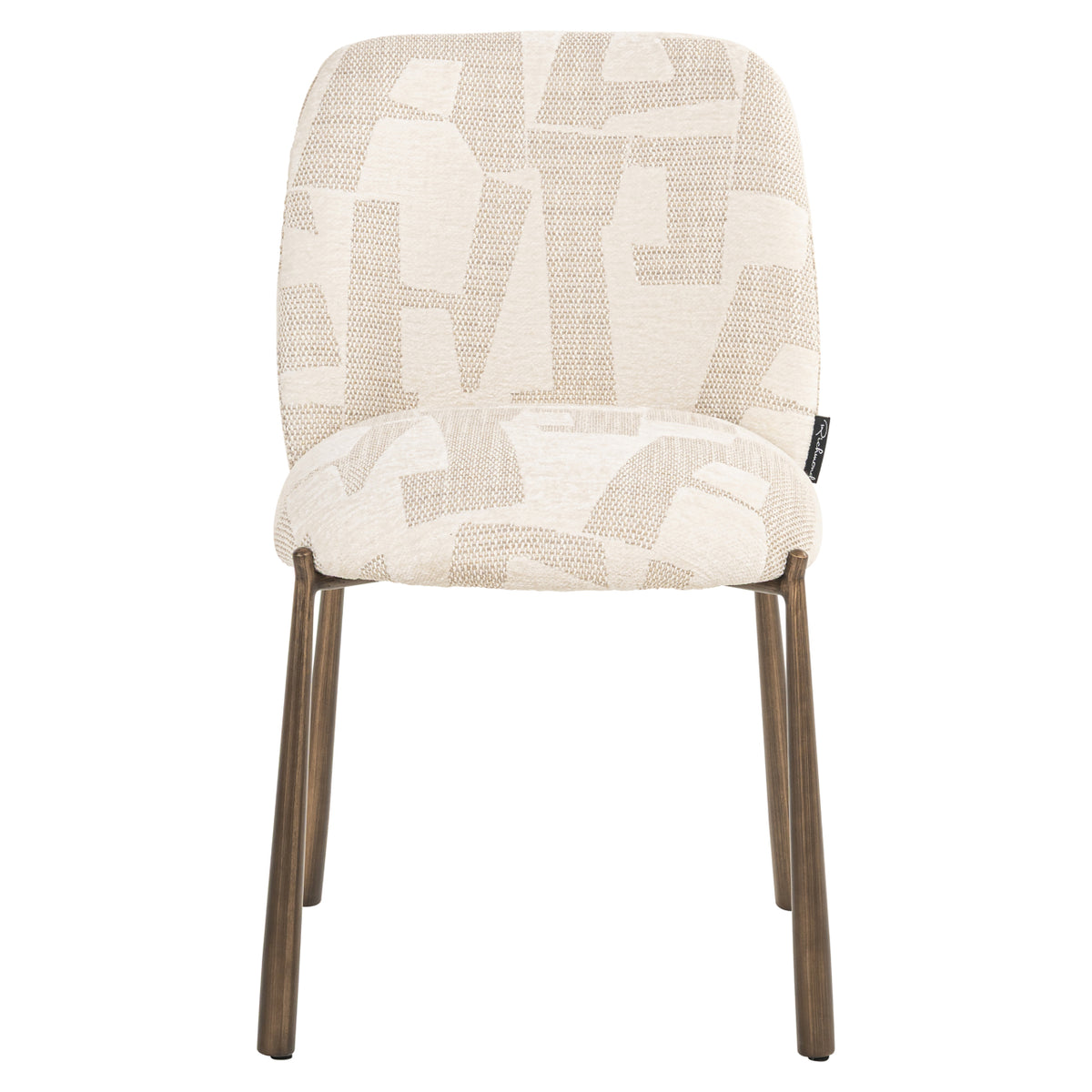 Dining chair Lana beige graffic (Set of 2) by Richmond Interiors