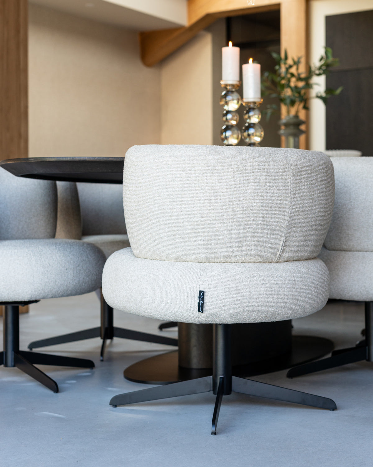 Dining chair Alexis biscotti swivel by Richmond Interiors