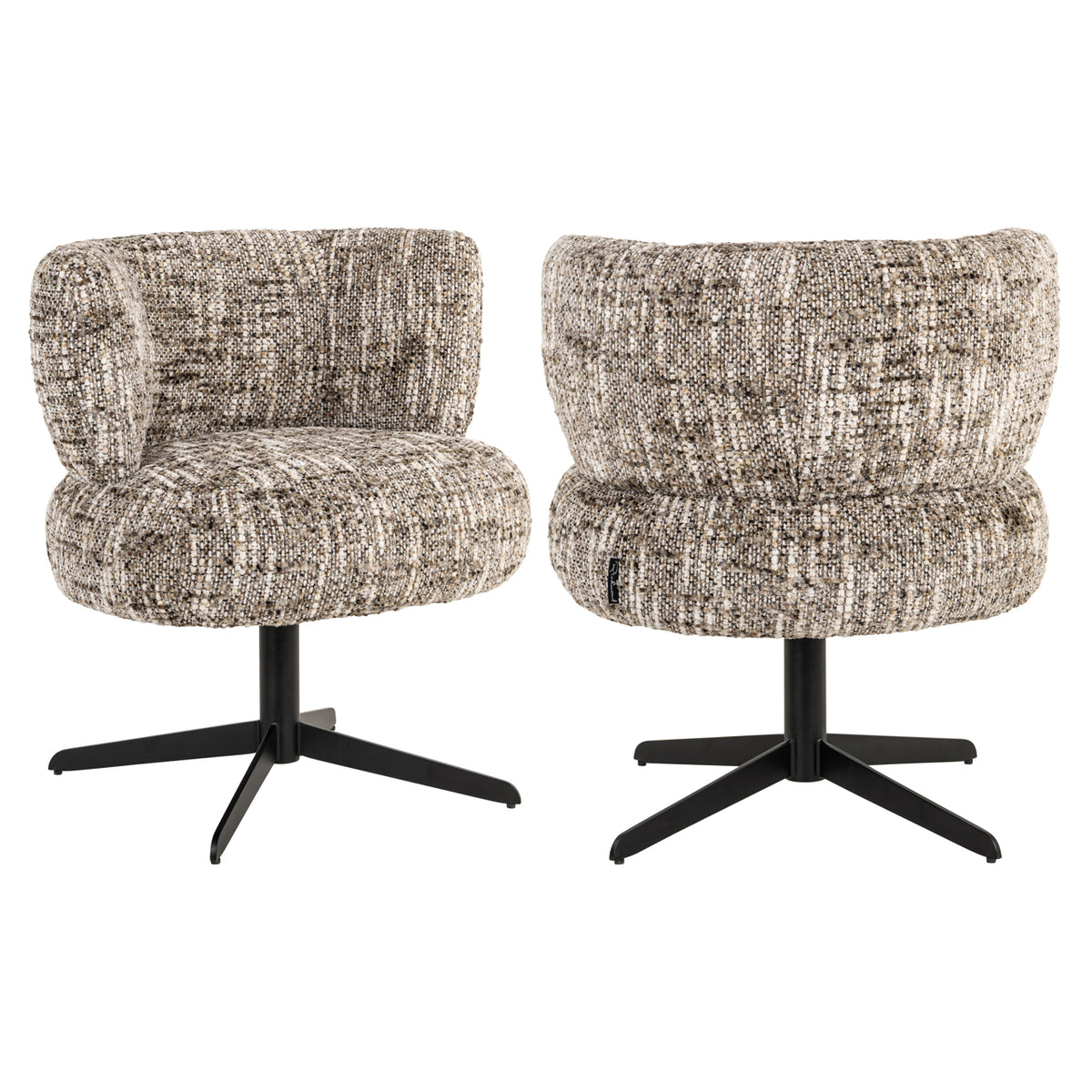 Dining chair Alexis brown omara swivel by Richmond Interiors