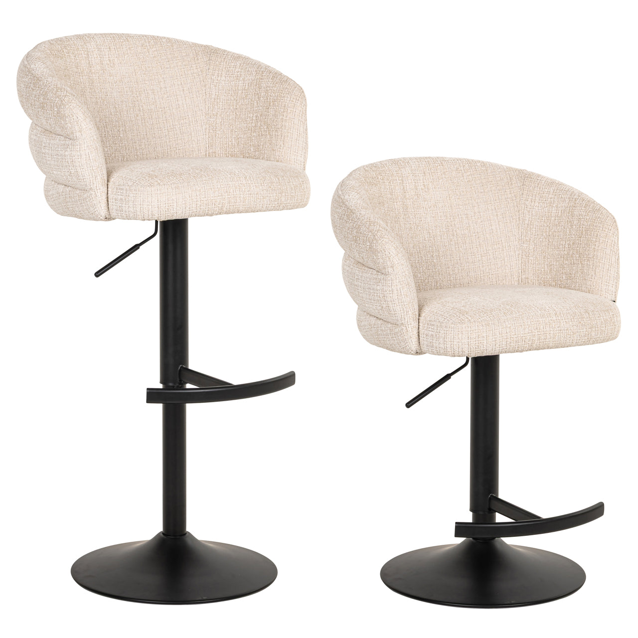 Nikki Niagara Beige Swivel Bar Stool by Richmond Interiors
