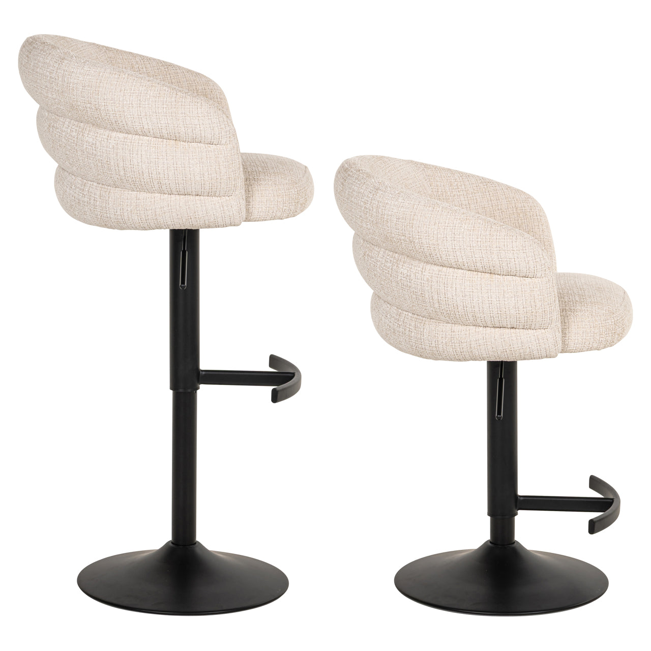 Nikki Niagara Beige Swivel Bar Stool by Richmond Interiors