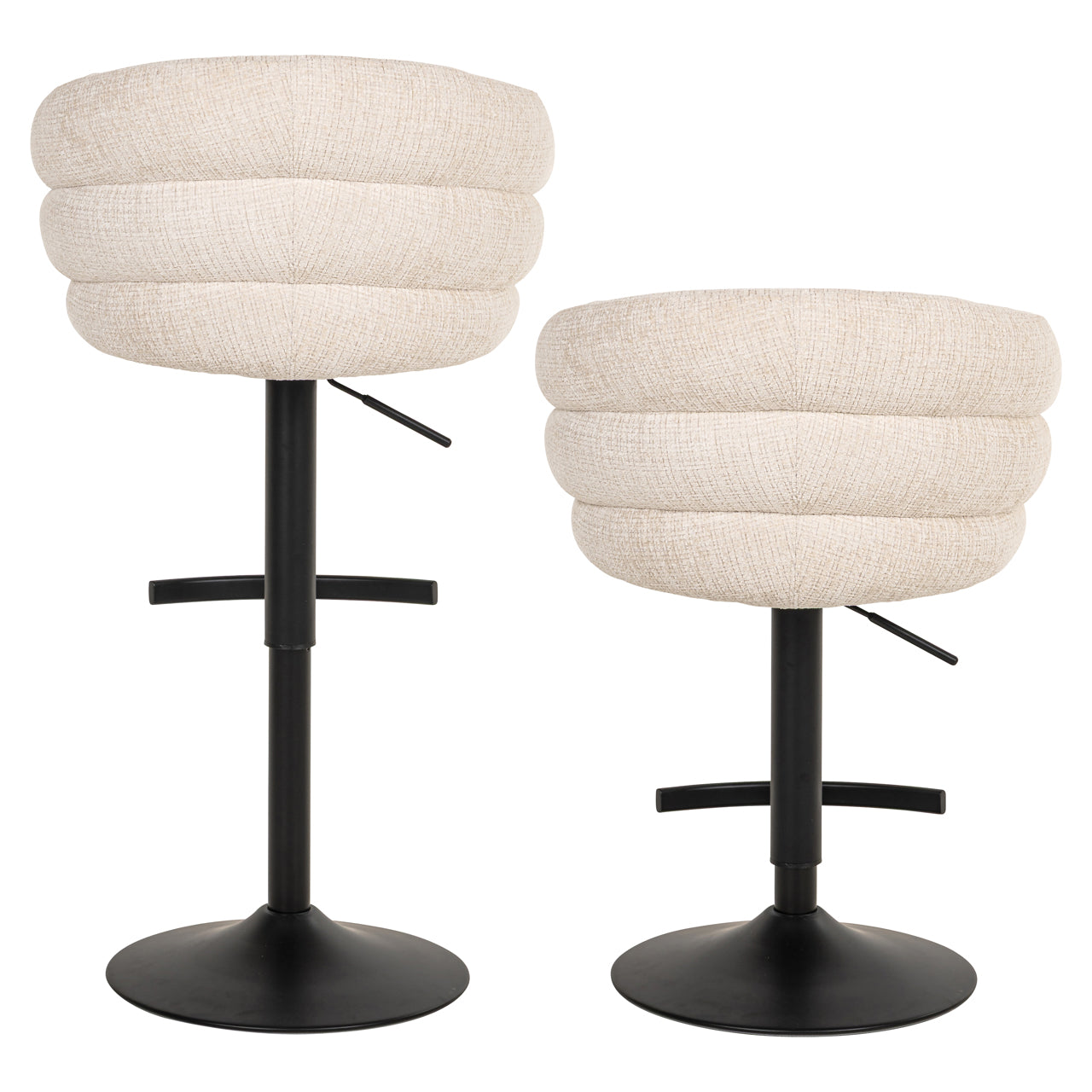 Nikki Niagara Beige Swivel Bar Stool by Richmond Interiors