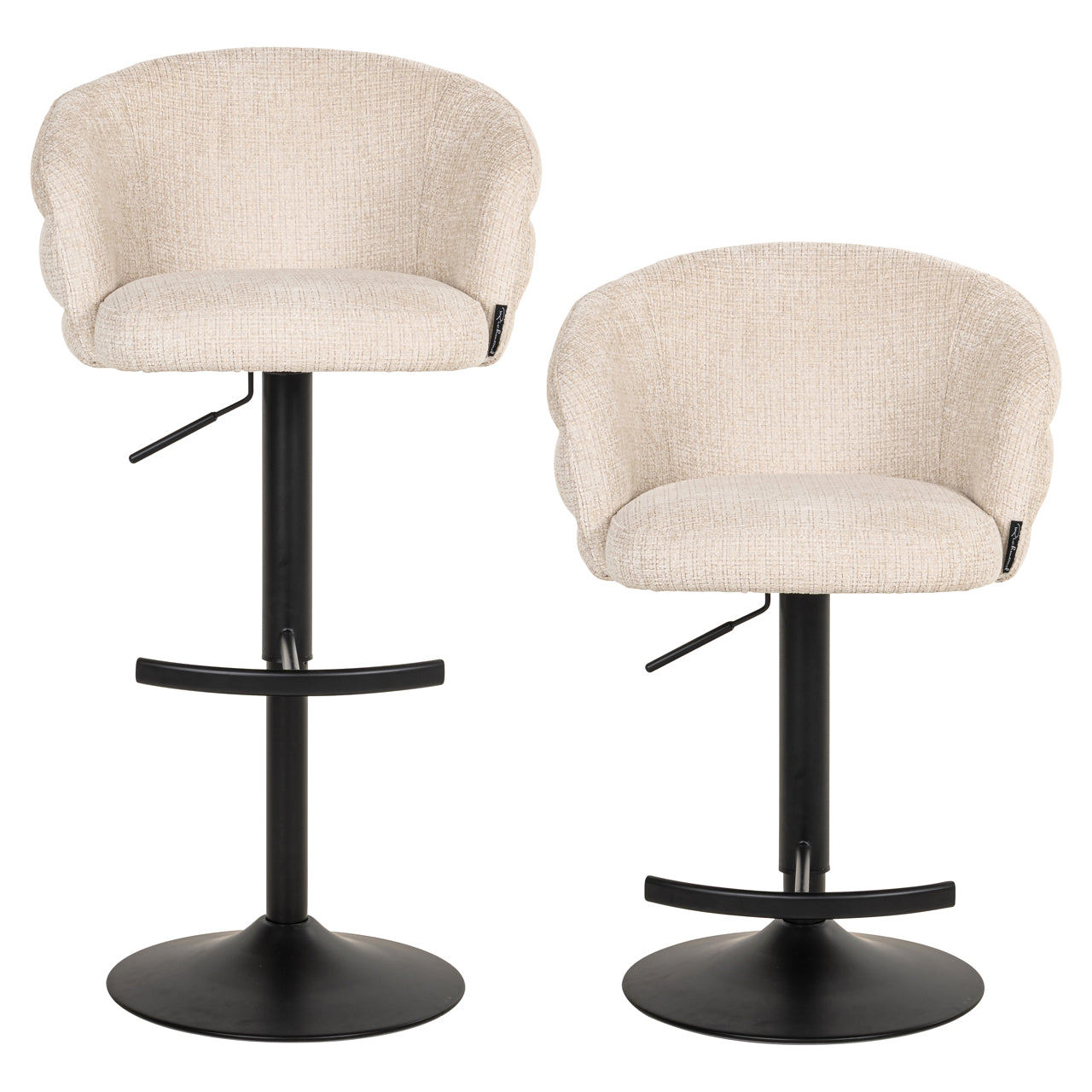 Nikki Niagara Beige Swivel Bar Stool by Richmond Interiors