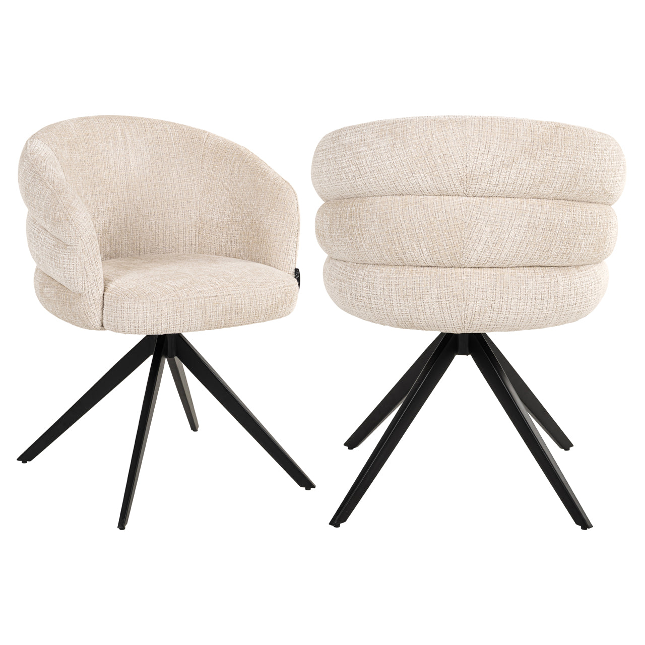 Dining chair Serenity niagara beige swivel fire retardant by Richmond Interiors