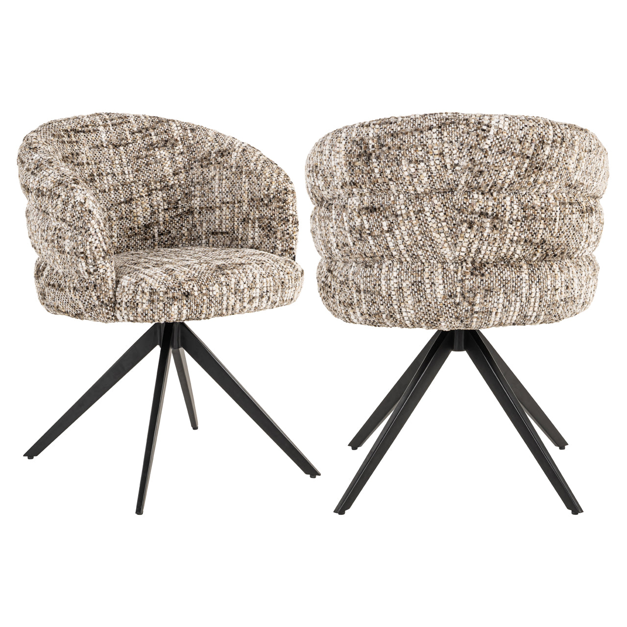Dining chair Serenity brown omara swivel fire retardant by Richmond Interiors