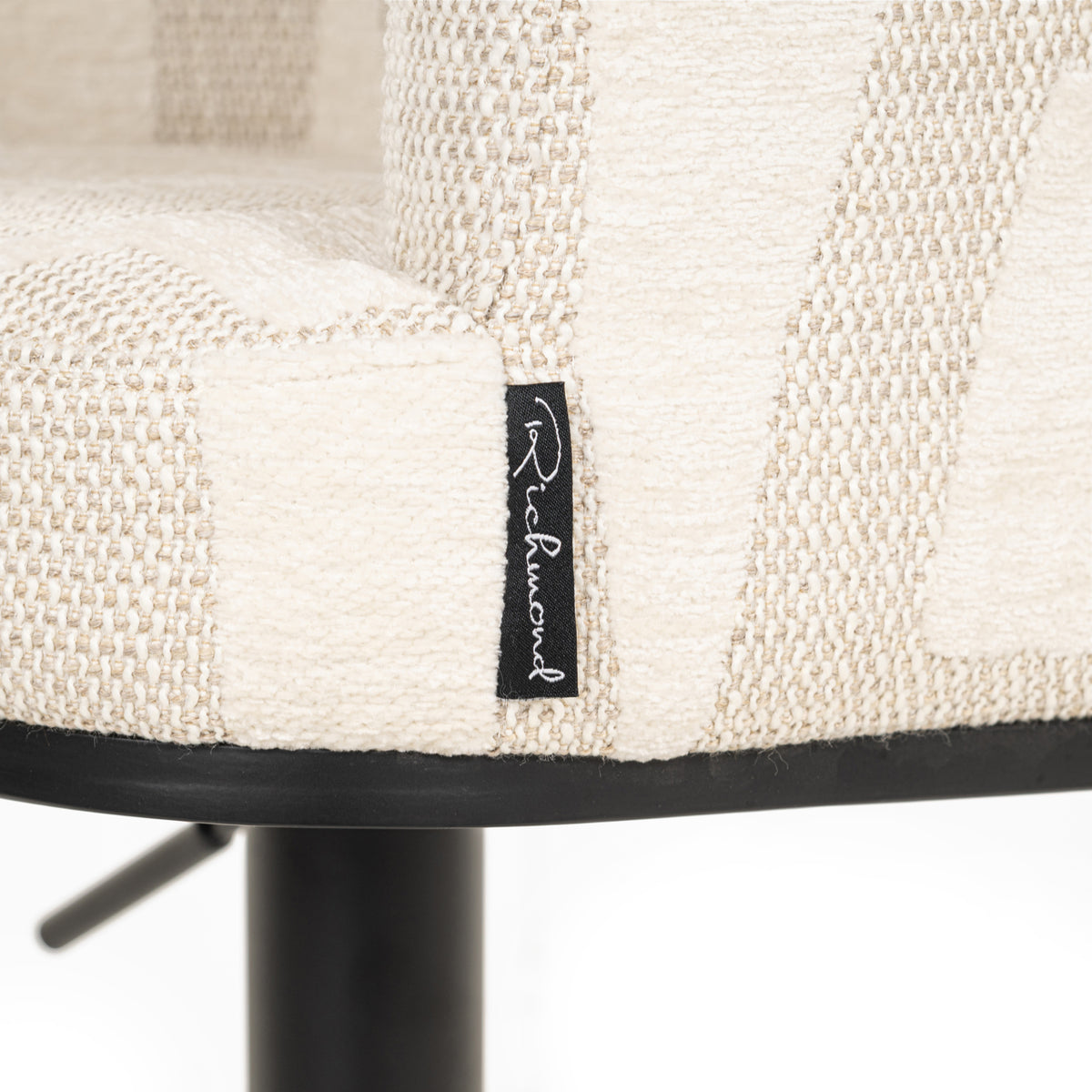 Bar stool Cheyenne beige graffic swivel by Richmond Interiors