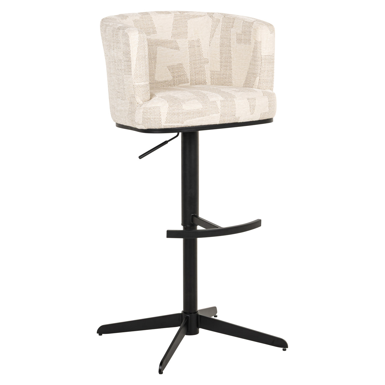 Bar stool Cheyenne beige graffic swivel by Richmond Interiors
