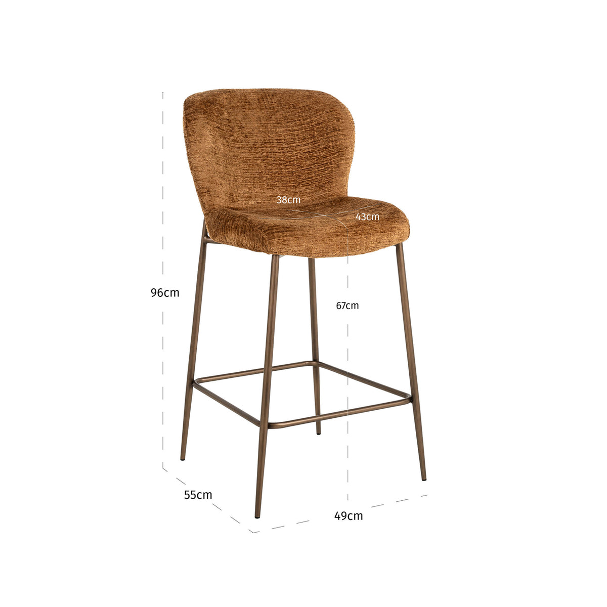 Counter stool Odarby cognac fusion by Richmond Interiors