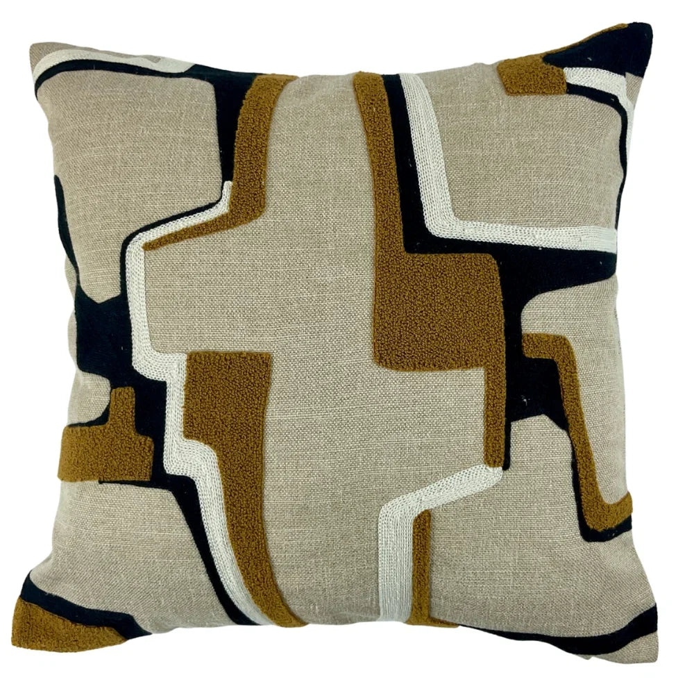 Alto Abstract Cushion 43cm - Whiskey Malini