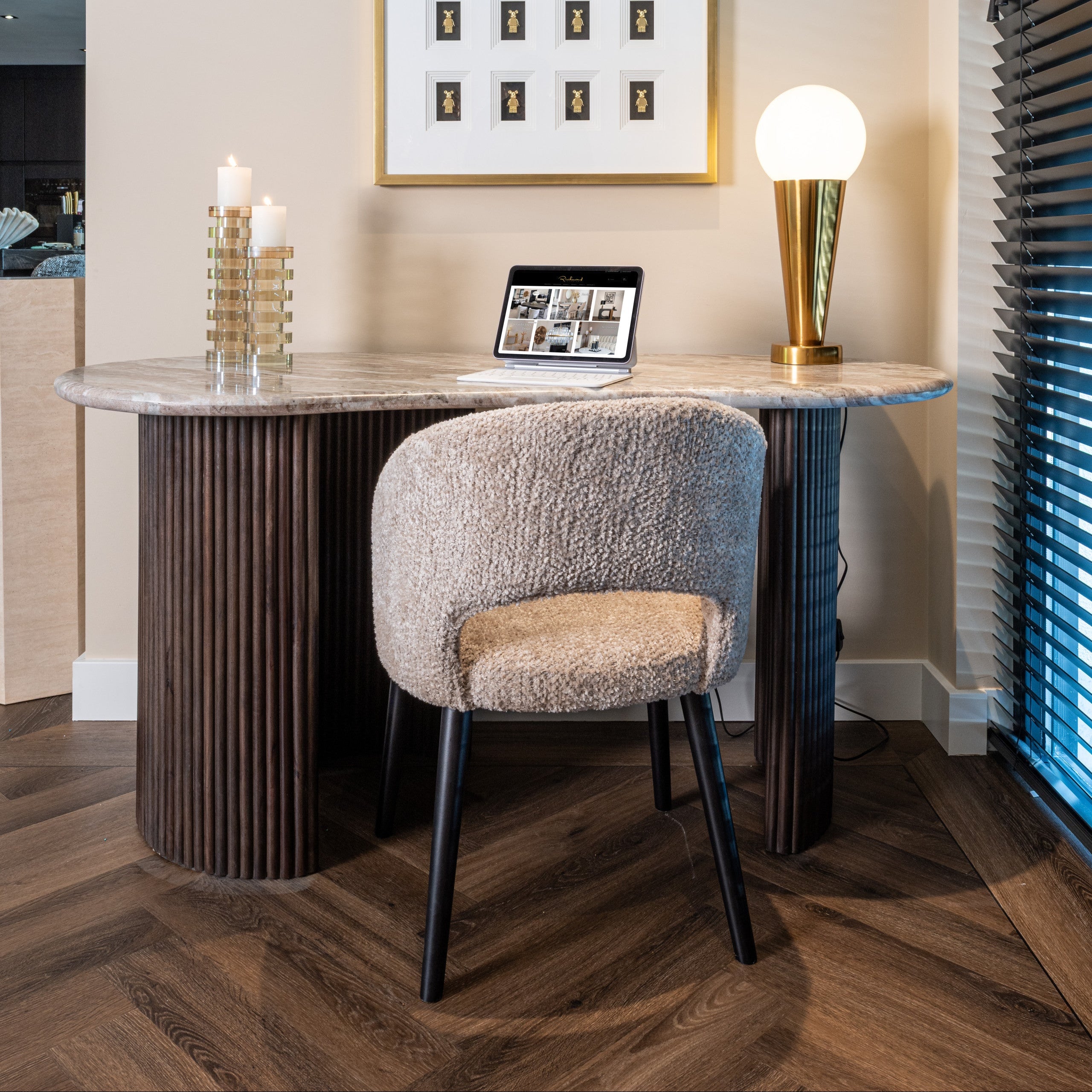 Desk Rashford Blush beige by Richmond Interiors