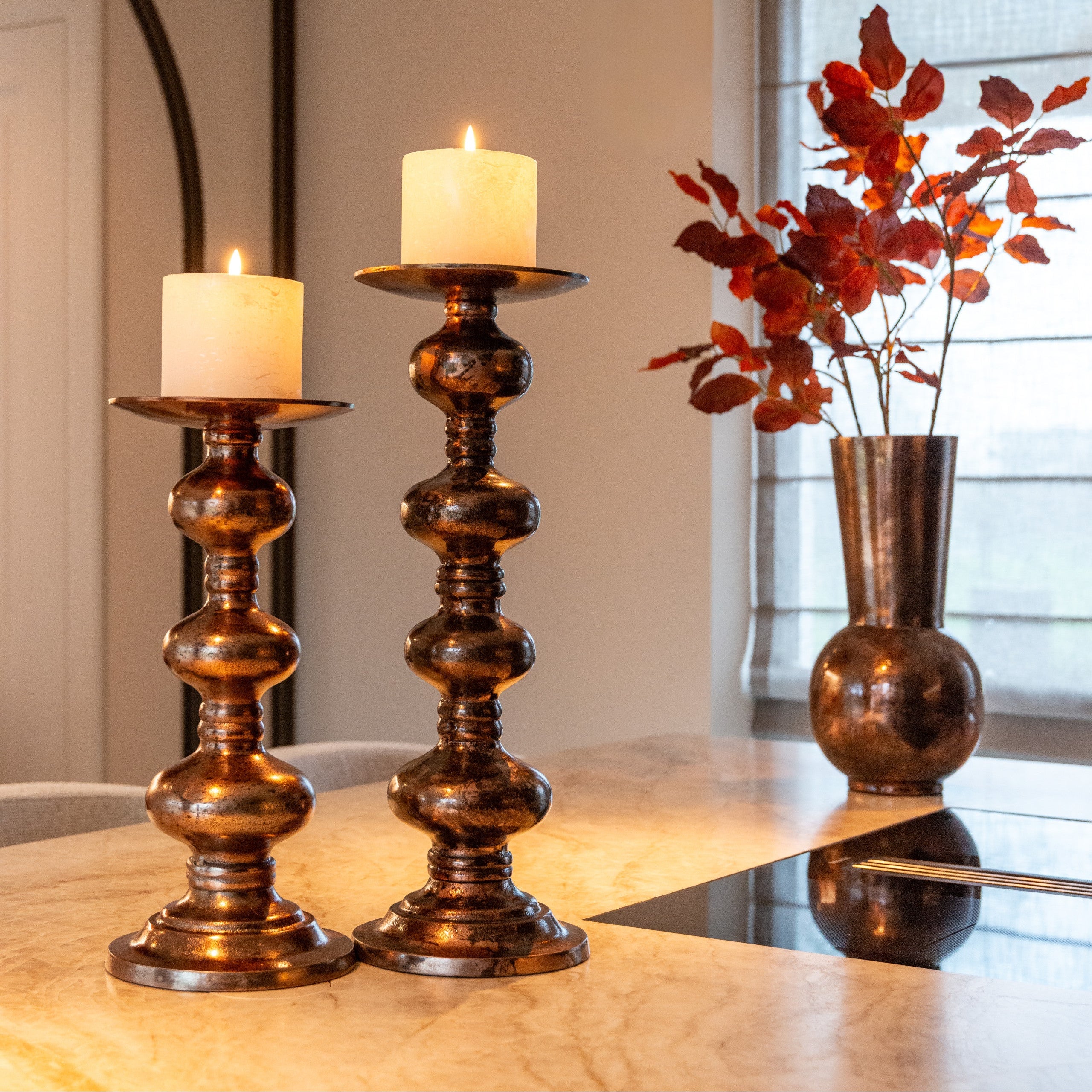 Candle holder Joya copper large by Richmond Interiors