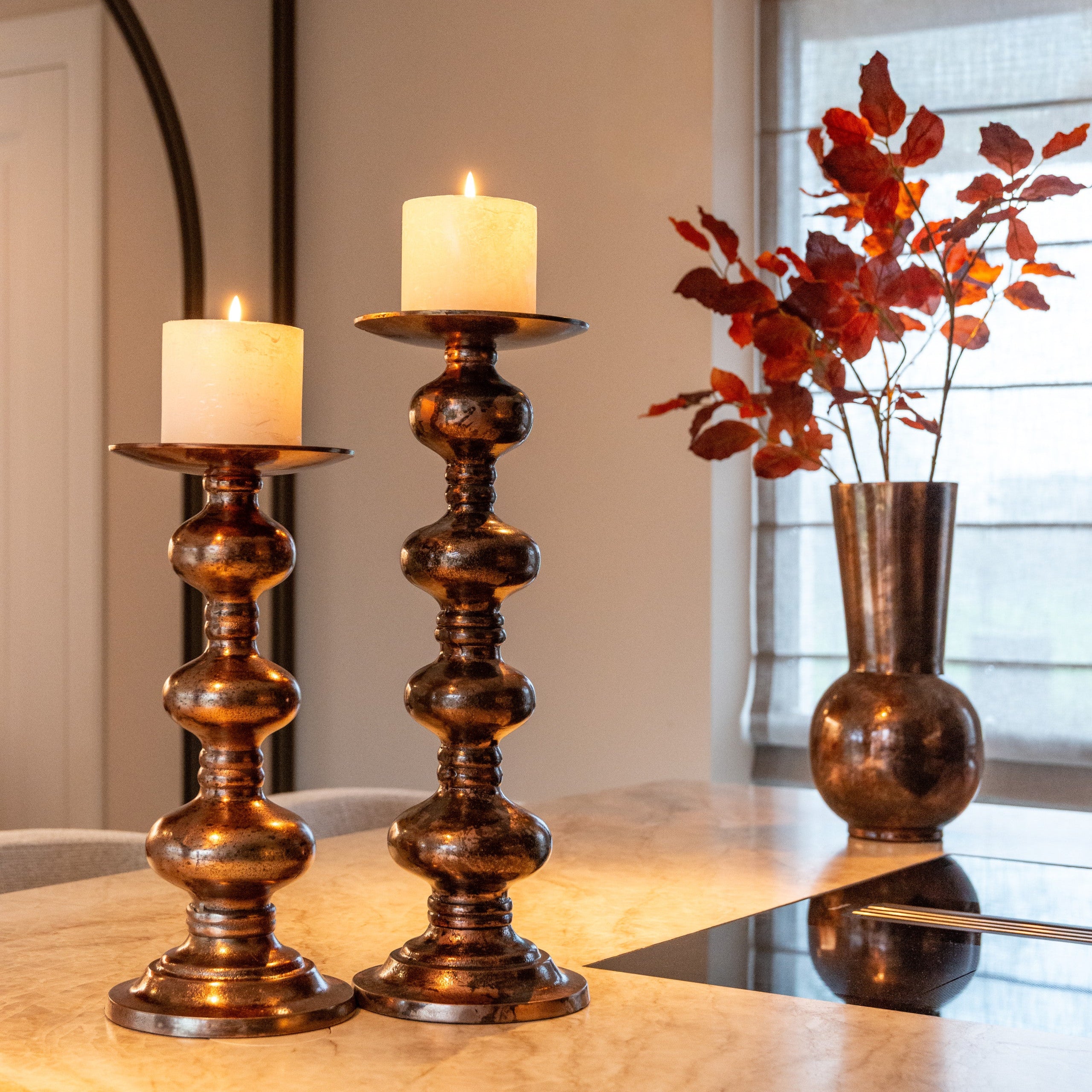 Candle holder Joya copper small by Richmond Interiors
