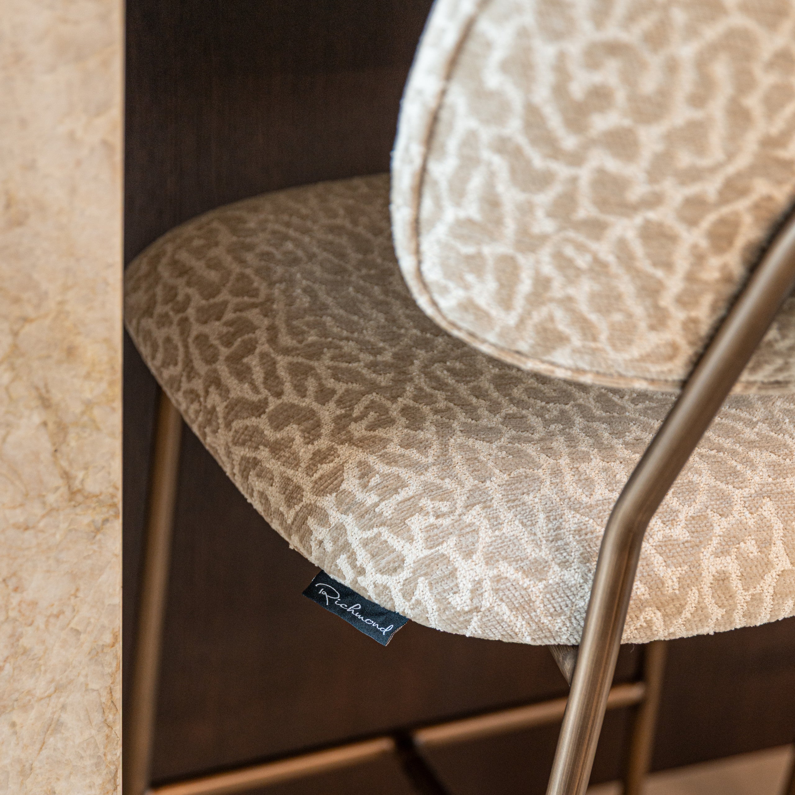 Xenia Beige Leopard Counter Stool (Set of 2) by Richmond Interiors
