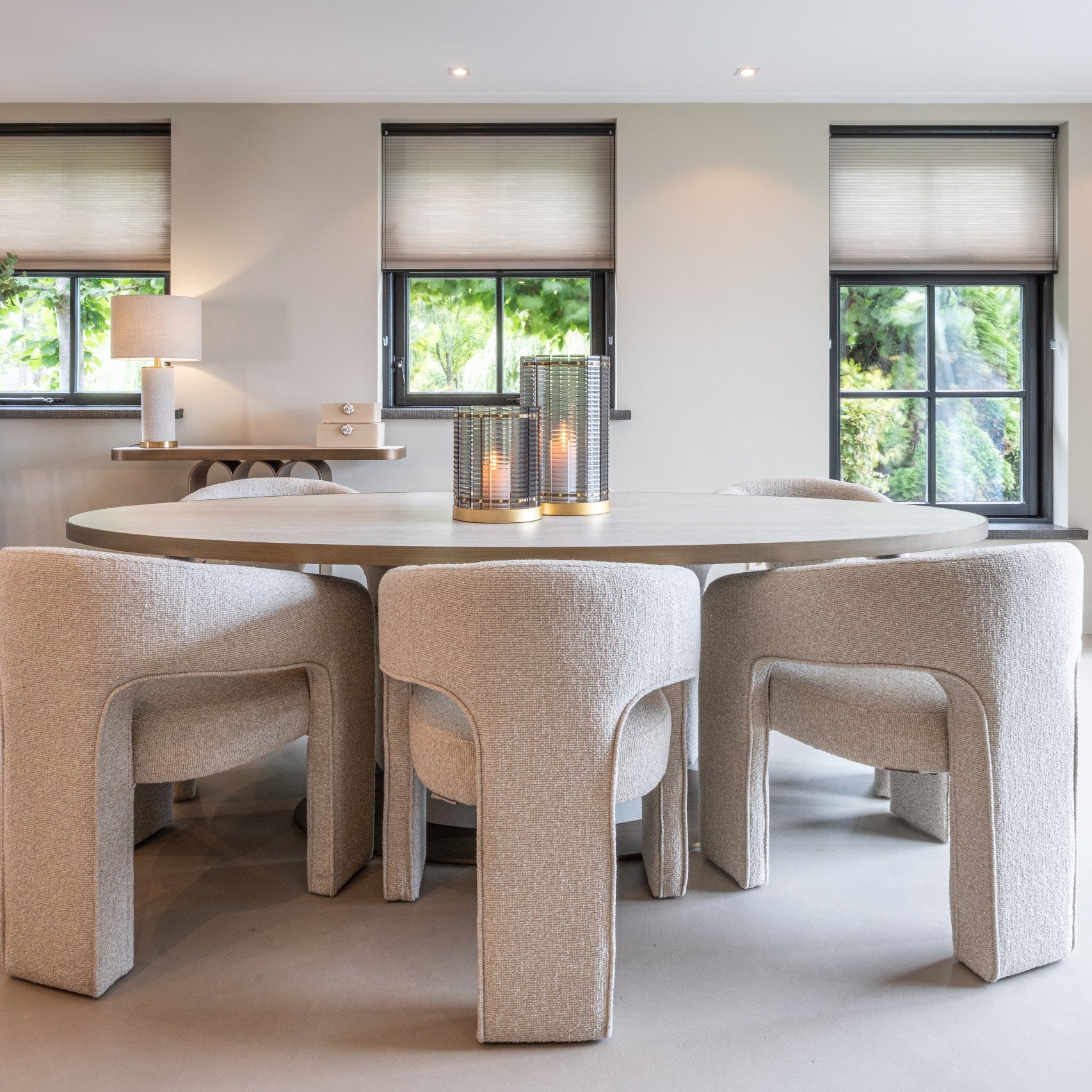 Tivoli White Oval Dining Table by Richmond Interiors