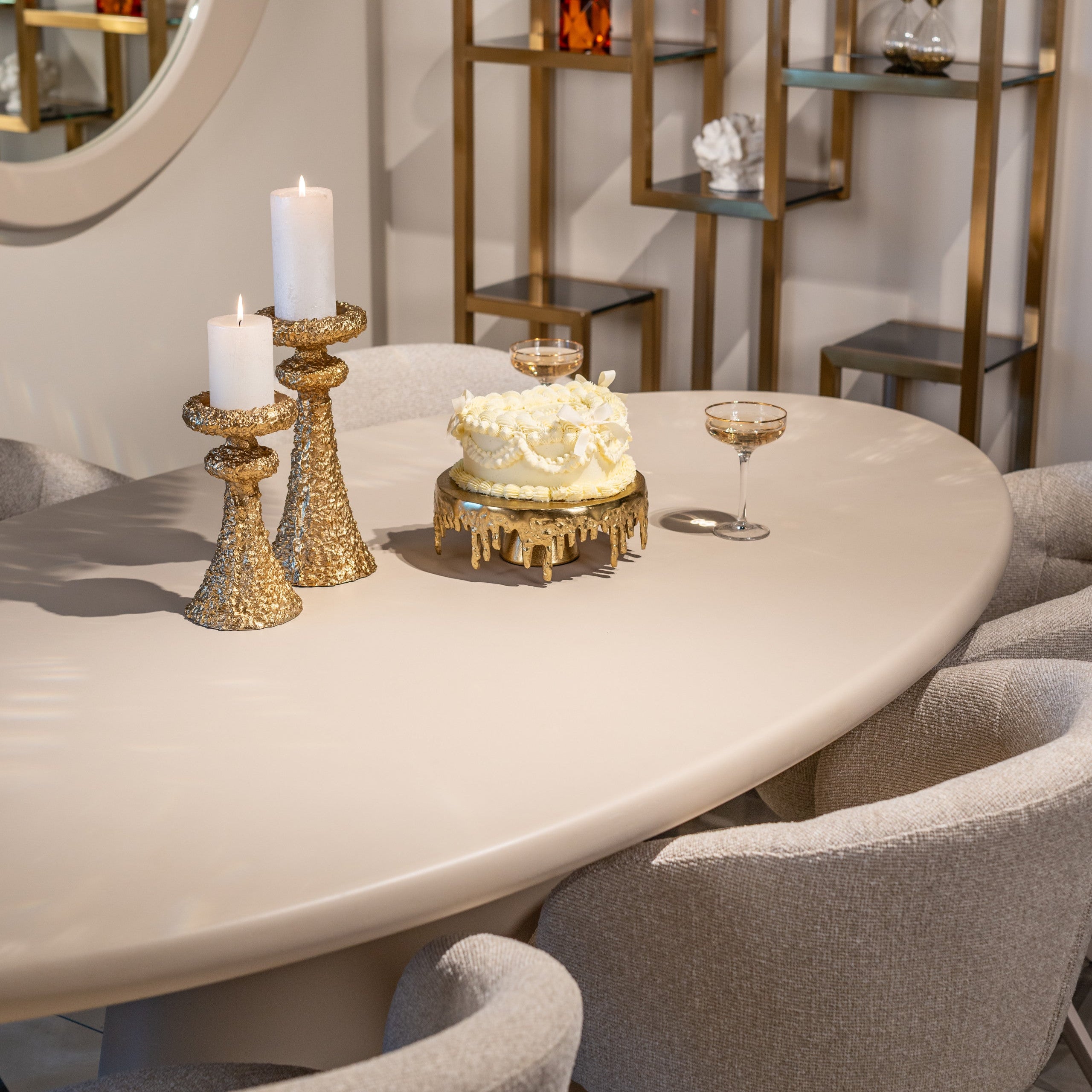 Candle holder July gold large by Richmond Interiors