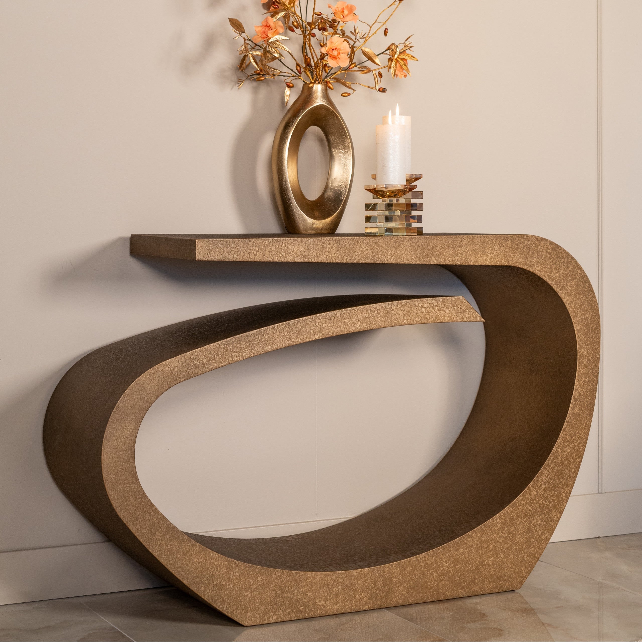 Console Alhambra brushed gold by Richmond Interiors