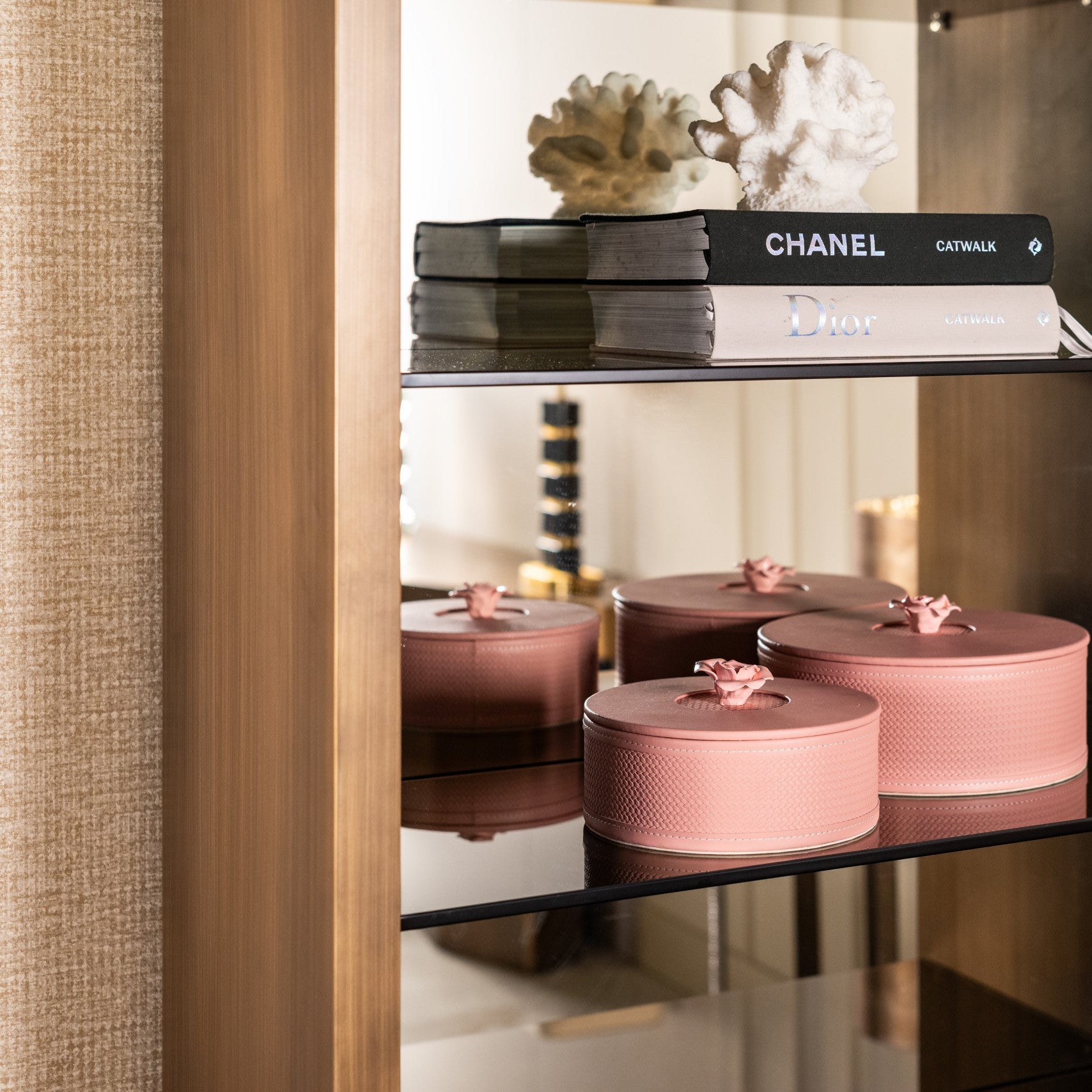 Display cabinet Bowic brushed gold by Richmond Interiors