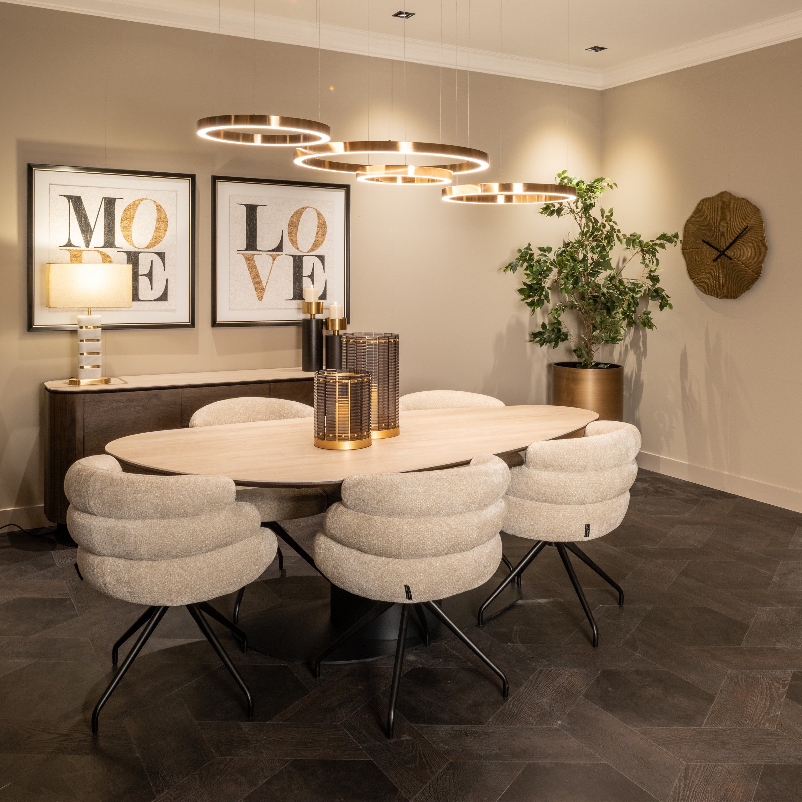 Hurricane light Daylin smoke large by Richmond Interiors