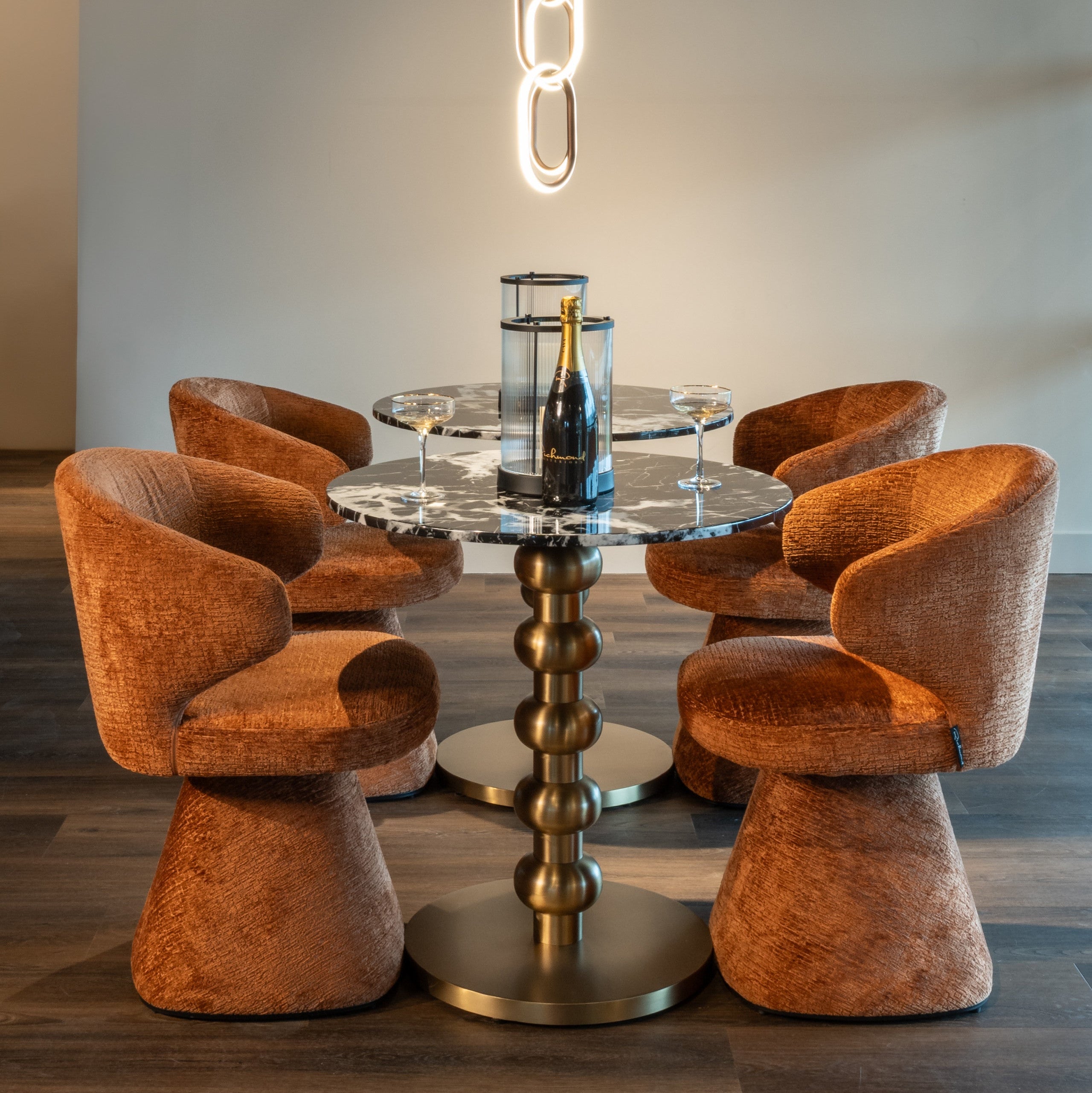 Bistro table Witlox black/gold 75Ø by Richmond Interiors