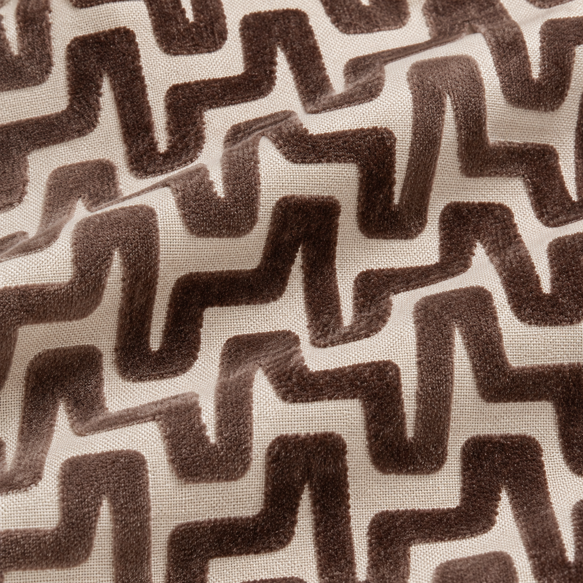 Summit Chocolate Cut Velvet Cushion Malini