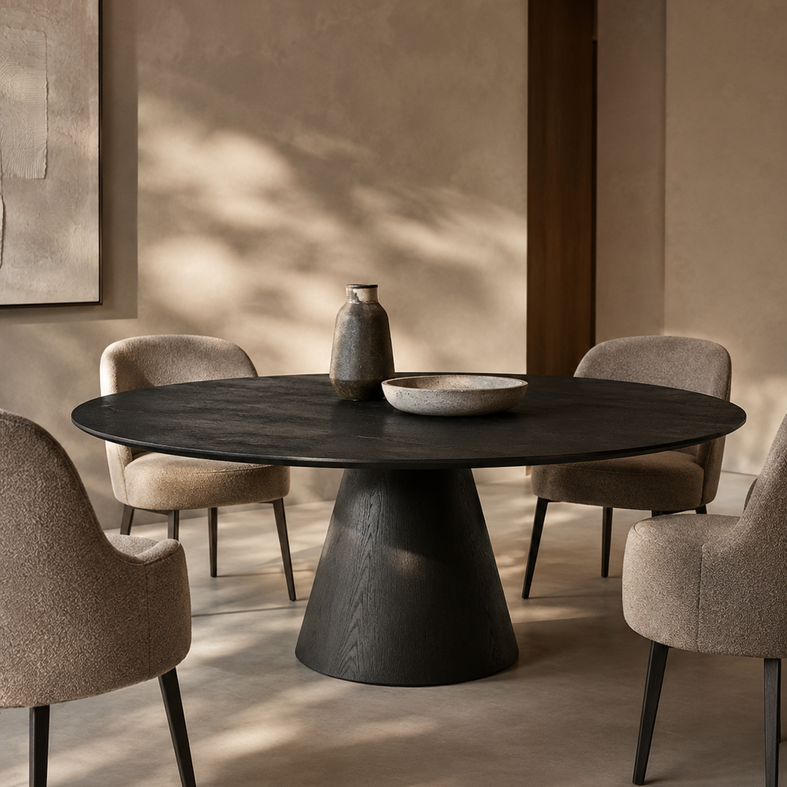 Tavamo 180 Dining Table Black Oak Tommy Franks