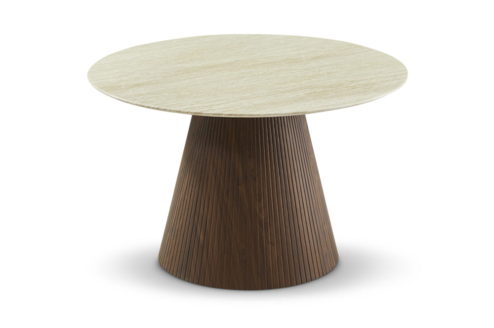 Milan Walnut Wood & Marble Dining Table Berkeley Designs