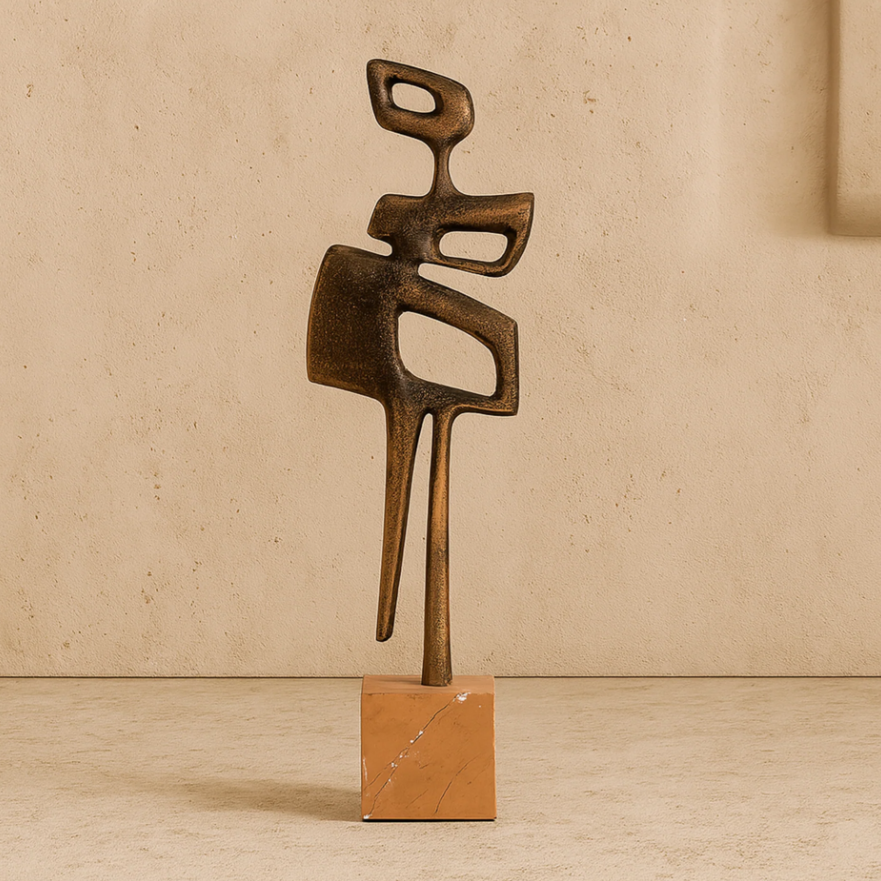 Thalassa Golden Bronze & Marble Sculpture Liang & Eimil