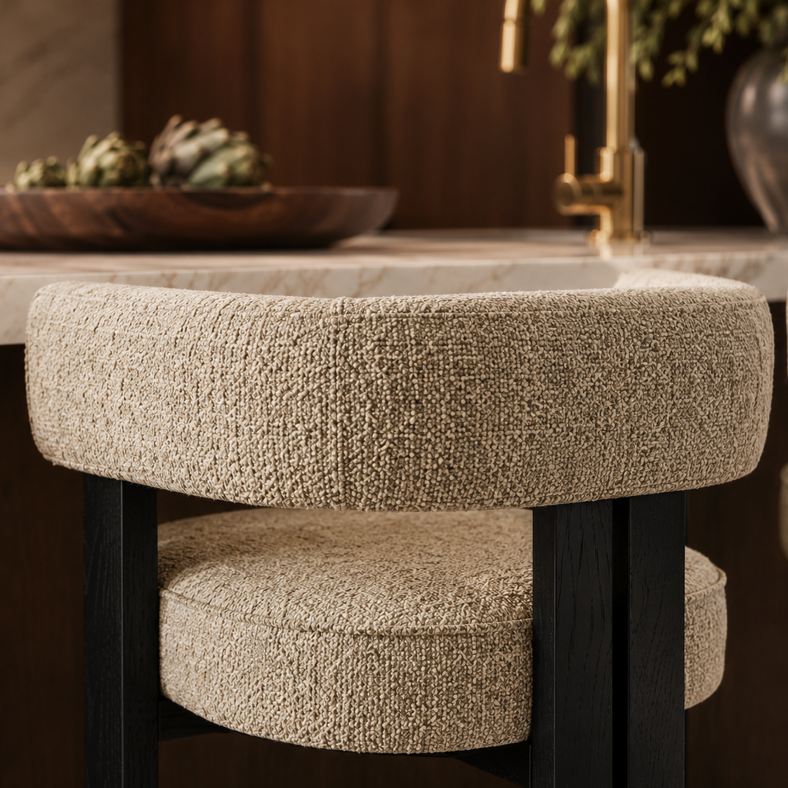Tilda Colmer Silver Grain Counter Bar Stool by Liang & Eimil