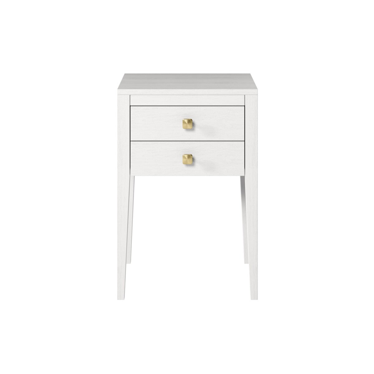 Radford 2 Drawer Bedside Table - White by D.I. Designs