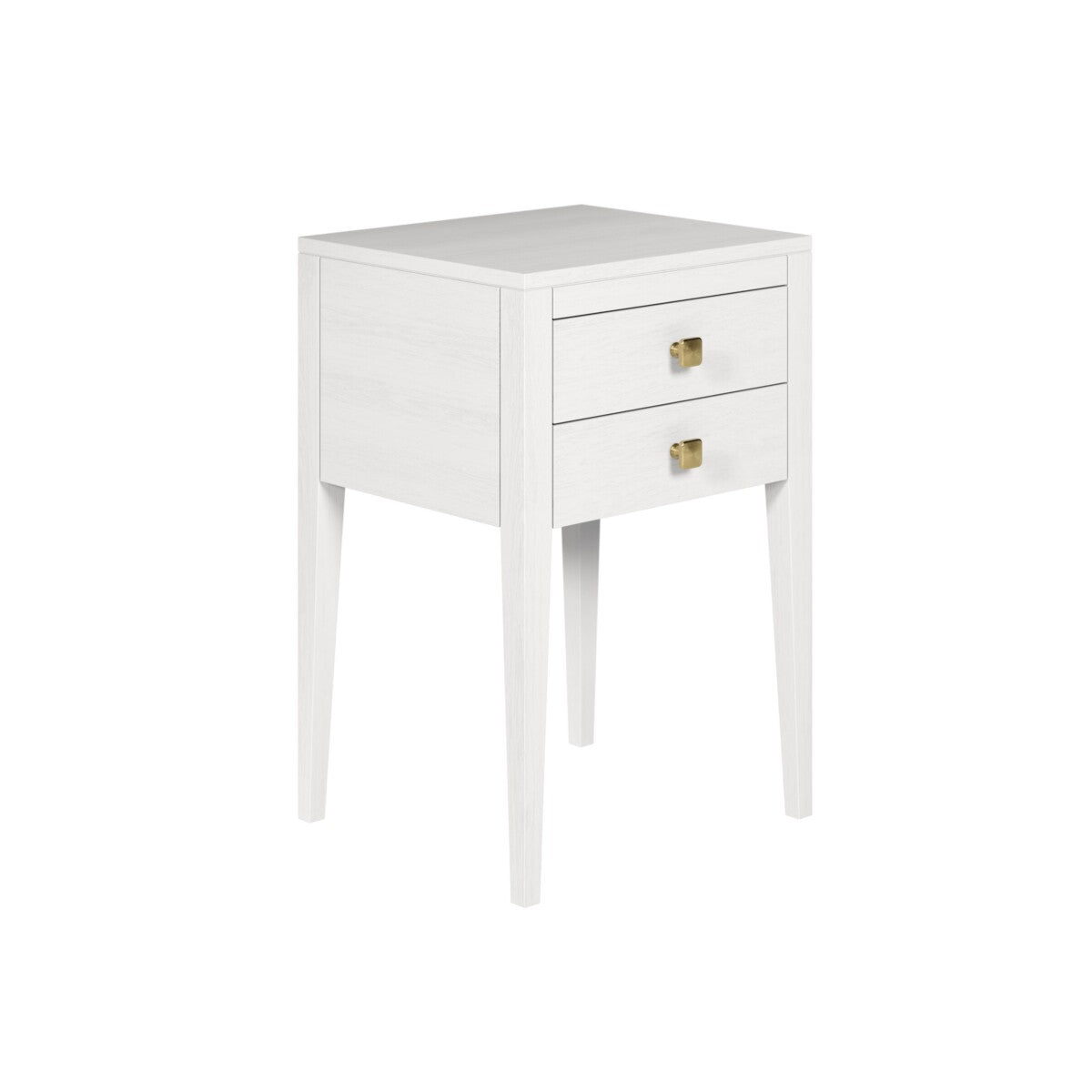 Radford 2 Drawer Bedside Table - White by D.I. Designs