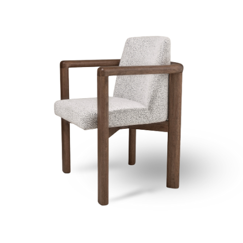 Clover Walnut & Cream Dining Chair by Tommy Franks