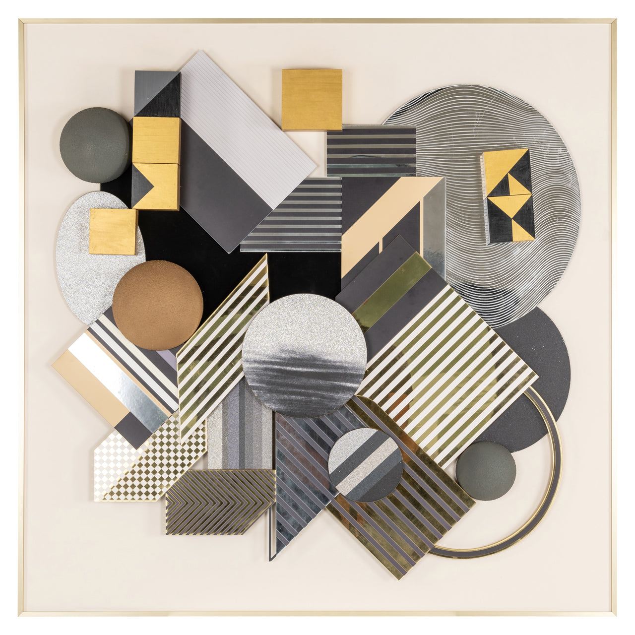 3D Block Black & Gold Wall art by Richmond Interiors