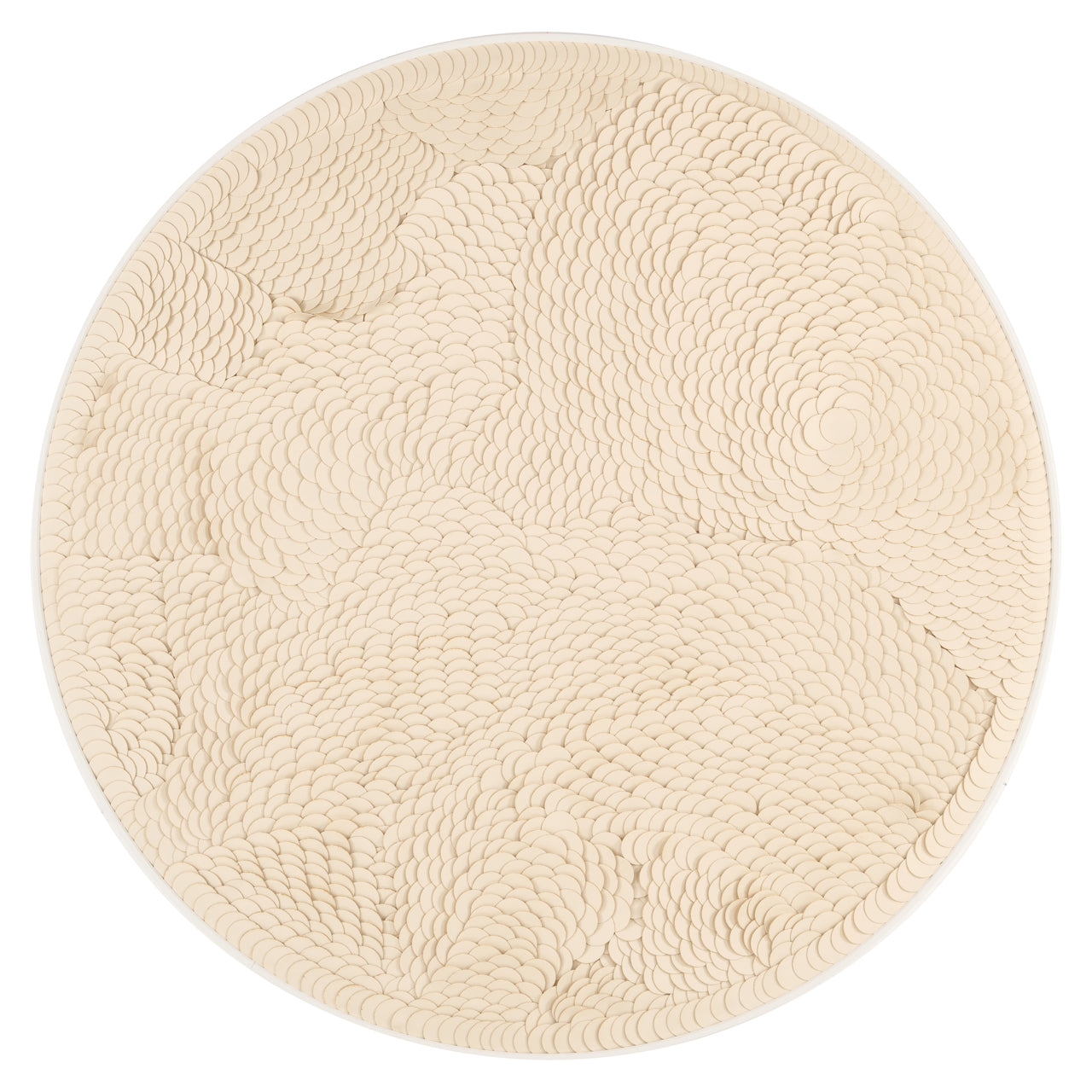 Flow White Round Wall Art by Richmond Interiors