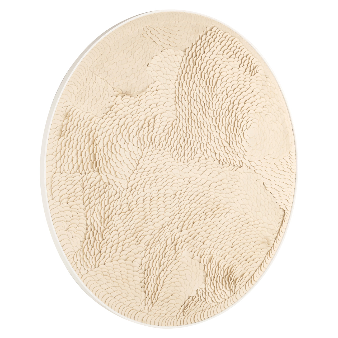 Flow White Round Wall Art by Richmond Interiors
