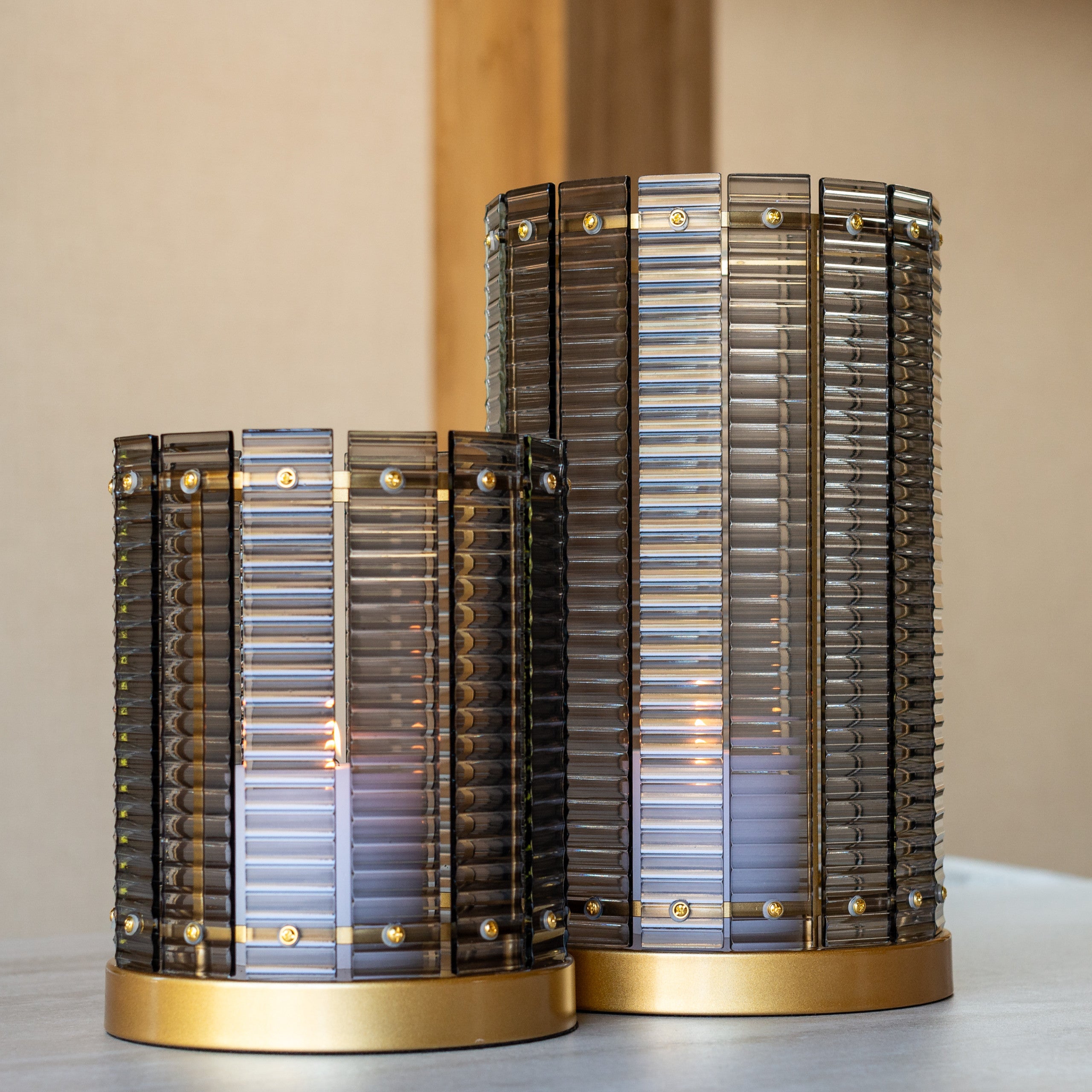 Hurricane light Daylin smoke large by Richmond Interiors