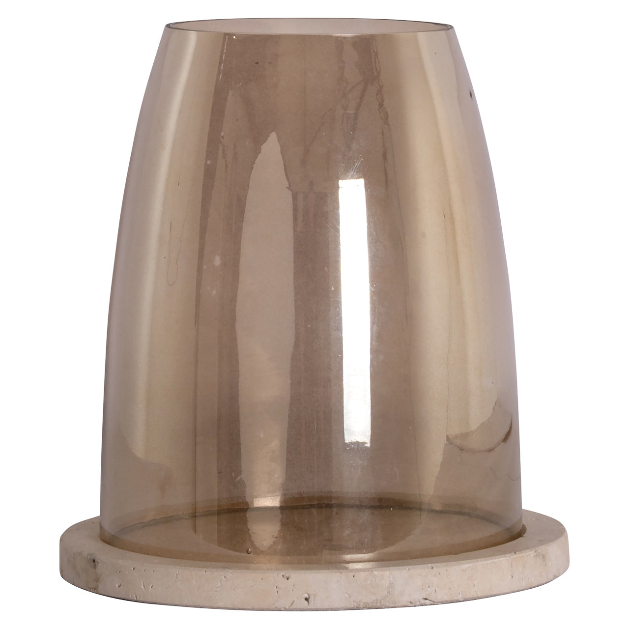 Alusia Sand Travertine Hurricane Light - Small by Richmond Interiors