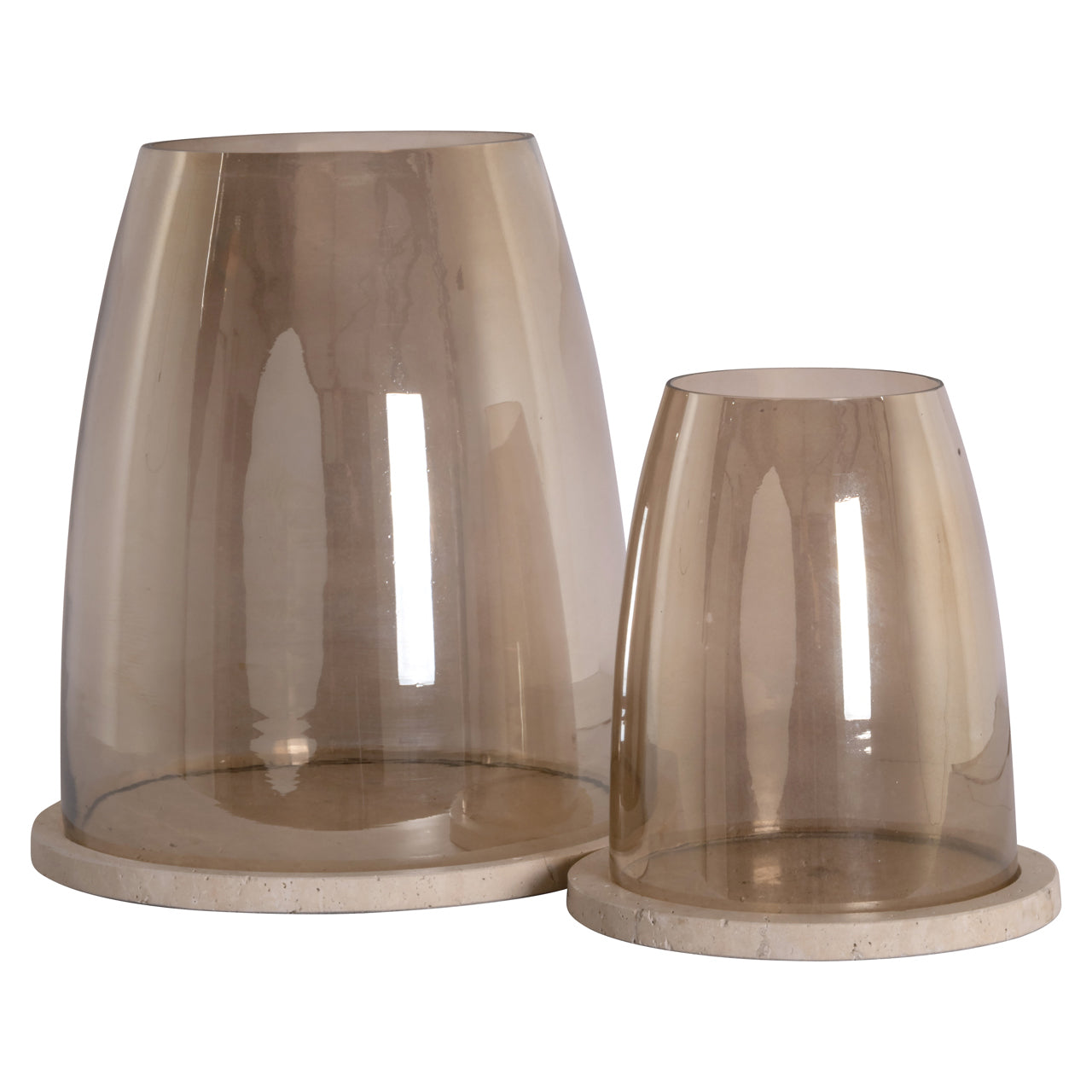 Alusia Sand Travertine Hurricane Light - Small by Richmond Interiors
