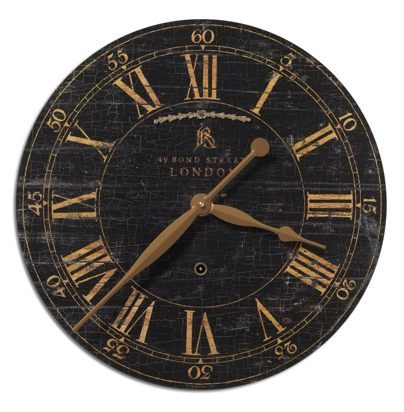 Bond Street 18" Black Wall Clock by Uttermost
