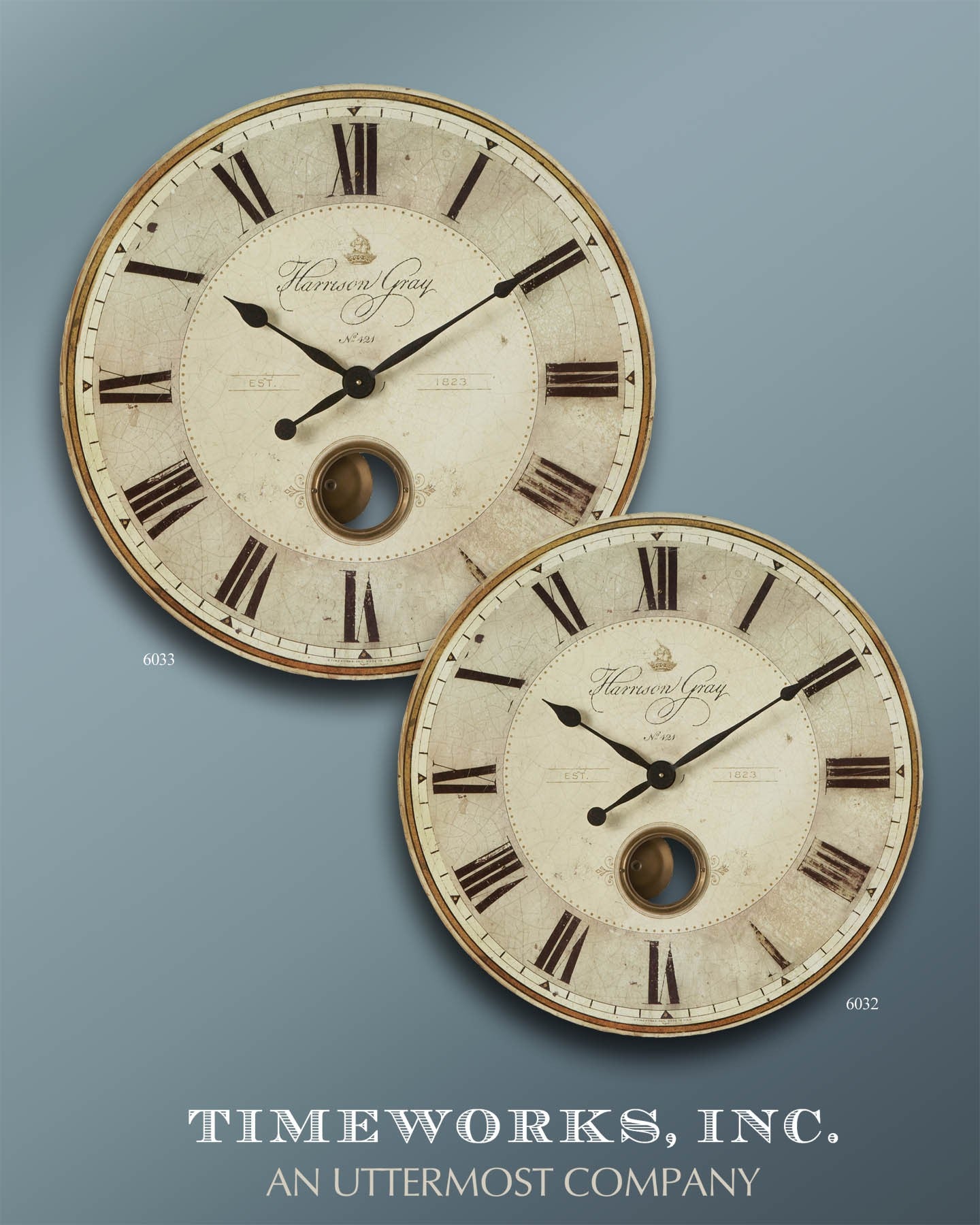 Harrison Gray 23" Clock by Uttermost